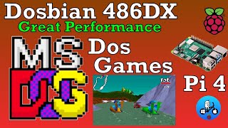 Dosbian. 486DX Play MSDos games on Raspberry Pi 4.  How to install, get started and add games.