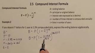 Lesson 2.5 Compound Interest Formula part 1