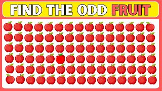 Find the ODD One Out - Fruit Edition 🍎30 Ultimate Levels Emoji Quiz