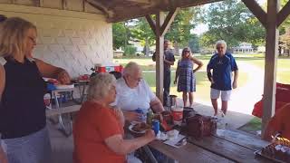 Celebrating Trezdyn's 11th bday at the Enlow family picnic