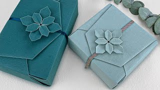 Gift Wrapping｜DIY Gift W rapping Ideas + Origami Paper Flower（Step By Step）