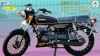 Yamaha Rx135 Black & Gold Glassy Finish with LED Headlight Modified | PaintingFromCm.