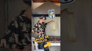 Intentando hacer un caldo de pollo en una bolsa plástica #lifehacks #humor