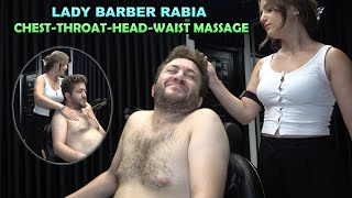 LADY RABIA KNOWS HOW TO TICKLE ME + CRACKS + ASMR chest,head,throat,arm,back,neck,ear,face massage