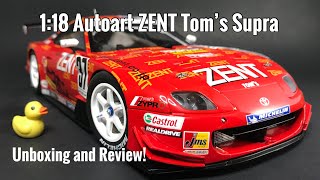 1:18 Autoart 2003 JGTC Zent Tom's Supra Unboxing and Review!