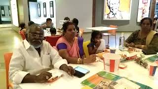 We are eating at vr mall