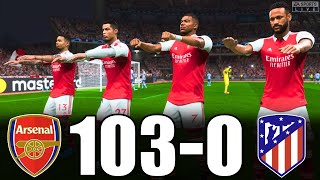 FIFA 23 | RONALDO, MESSI, MBAPPE, NEYMAR, ALLSTARS | Arsenal 103-0 Atletico Madrid | UCL FINAL | 4K