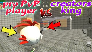 Pro PvP player vs Creators king 😈||player vs player/ PvP / 1v1 with pro player|| God level gameplay