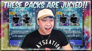 TWO ICONIC PULLS IN THE LET IT SNOW STEP UP PACKS!! MADDEN 24 MOBILE LET IT SNOW PACK OPENING!!