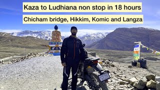 Day 4 and 5, Kaza to Ludhiana non-stop. Chicham , Hikkim and Komic. #motovlog #spitivalley #travel