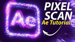 After Effects Pixel Scan Logo Animation Tutorial with Digital Logo Wipe (No Plugins)