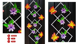 Unique wall hanging craft ideas with paper / Beautiful wall hanging flower designs