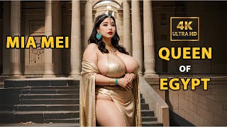 [4K] CURVY MODEL - Mia Mei: The Great Queen of Egypt #AILOOKBOOK #LOOKBOOK