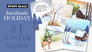 Stamp beautiful winter scenes! | Professional Designer Approach | Handmade Holiday #1