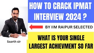 IPM Mock Interview  | Best IPMAT coaching in India | IPMAT 2024 |