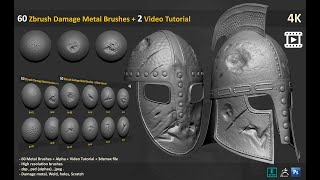 60 Zbrush Damage Metal Brushes - part 2