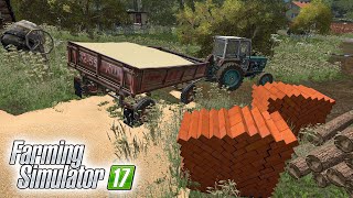 ПОМОГАЮ СОСЕДУ ПОСТРОИТЬ ДОМ! НА ТРАКТОРЕ ПРИВЕЗ ПЕСОК НА СТРОЙКУ! FARMING SIMULATOR 17