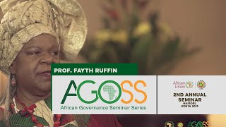 Prof. Fayth Ruffin - 2nd Annual African Governance Seminar Series (AGoSS)