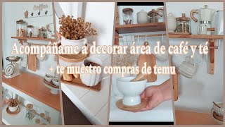 acompáñame a decorar área de café y té temporada de otoño | también te muestro compras de temu 🤎