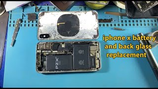 iphone x battery and back glass replacement,restore iphone x cracked phone#iphone x#