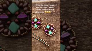 Earrings Tutorial and Finished Jewelry For Adornable Elements January 2024 #jewelry #tutorial #beads