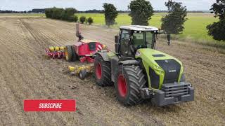 Claas Xerion 5000 & Vaderstad Tempo L Drill & Grange Machinery 6mtr LDT.