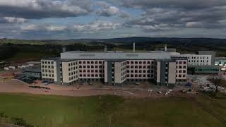 Grange University Hospital in Llanfrechfa, Torfaen - Drone Footage