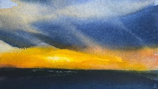 How to Paint a Sunset with Watercolours