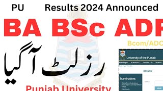 PU Annual2024 Results ADA ADS | BA BSc Result 2024 PU | result 2024 pu #results #punjabuniversity