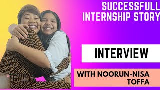 Interview/ Successful Internship Story by Noorun-Nisa Toffa