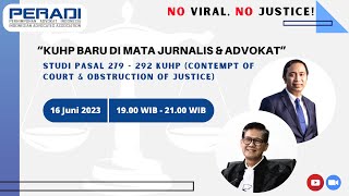 Studi Pasal 279 - 292 KUHP (Contempt of Court & Obstruction of Justice)