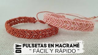 DIY COMO HACER PULSERAS FÁCIL Y RÁPIDO | PULSERAS DE HILO EN MACRAMÉ