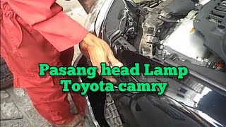 cara pasang head Lamp/lampu depan toyota camry