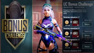 Bgmi live stream Bonus challenge free uc 1000 le pauga?