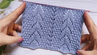 Lace Stitch Knit Pattern | Ajourmuster stricken | Punto Traforato ai ferri | Point Ajouré au Tricot