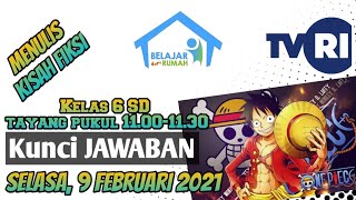 Kunci Jawaban BDR TVRI Kelas 6 SD 🔥 Selasa 9 Februari 2021