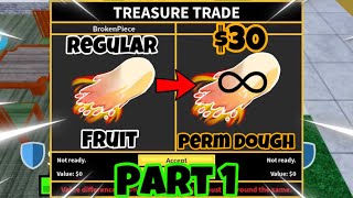 Trading From Dough Fruit to PERM DOUGH!!! (Part 1) *Blox Fruits*