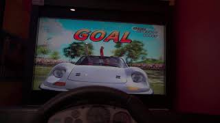 ARCADE OutRun 2SP 7 credit play, GOAL A B C D E, Time Attack VS mode