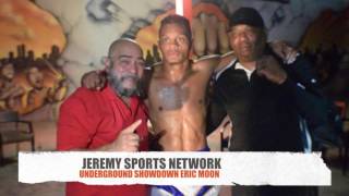 Behind the scenes with Eric Moon after defeating Simeon Hardy