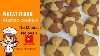 Wheat Flour Marble Cookies Recipe||No maida,No oven,No egg cookies😍|Marble Cookies||Healthy cookies🤗