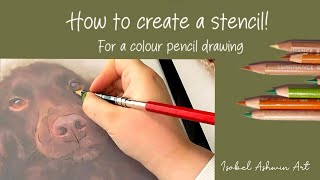 How to create a stencil! For a colour pencil drawing #colourpencil #drawingtutorialsforbeginners