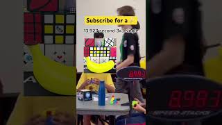 13.923 second 3x3 single#rubikscube#cube #shorts