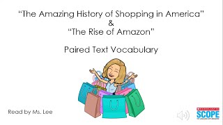 Shopping in America: Paired Texts Vocabulary