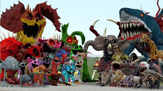 ALL SMILING CRITTERS POPPY PLAYTIME CHAPTER 3 VS ALL MUTATED ZOOCHOSIS ANIMALS in Garry's Mod