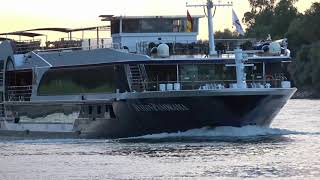 Shipspotting Germany - Binnenschiffe in der Dämmerung Rhein Mannheim Ludwigshafen | Sony FDR-AX53