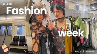 LONDON FASHION WEEK SS24 | my first fashion event, GRWM, volunteering backstage + more | * DIARY