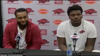 Nico Davillier and Eric Gregory Press Conference - Arkansas 70, UAPB 0