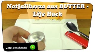 Notfallkerze aus BUTTER - Life Hack | Howto