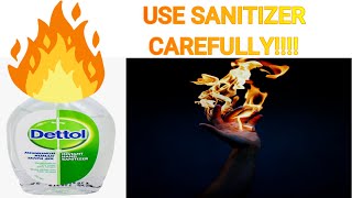 🔥🔥Hand Sanitizer Safety Warning⚠️☠️Hand Sanitizer Fire is Highly Inflammable|Live Paper Burning Test