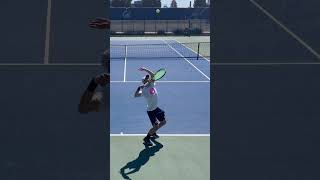 So unique movement on US college D1 tennis court from Vlad #tennis